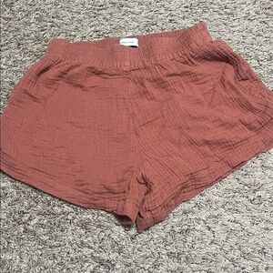 Abercrombie and Fitch pull on linen shorts